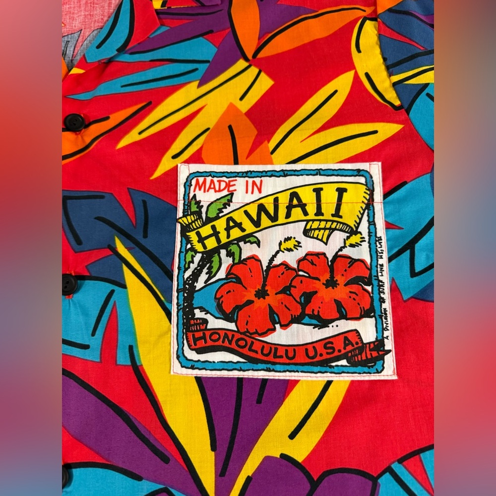 Vtg Surf Line Jams Made In Hawaii Shirt - 100% Cotton RARE Prototype Men L READ - Picture 6 of 11